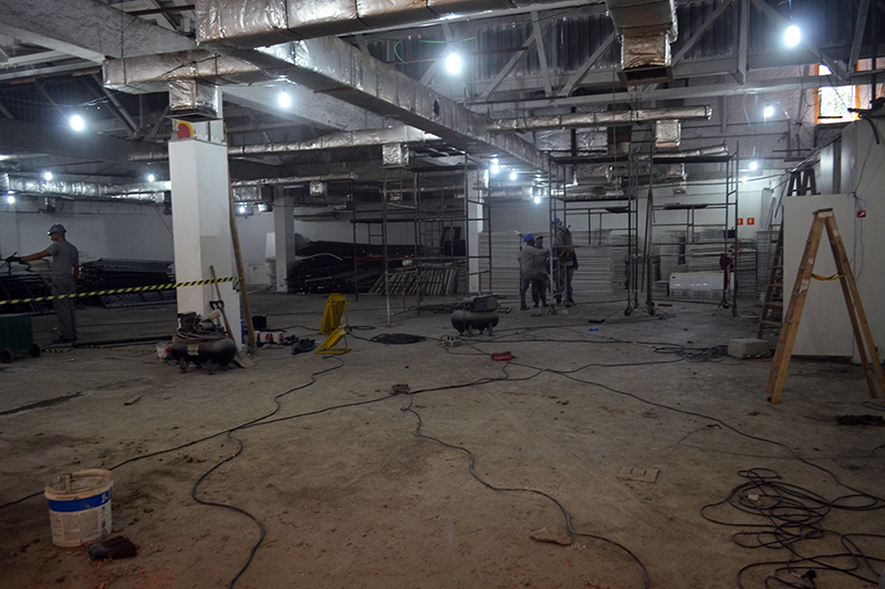 Reforma do mezanino para abrigar o Espa&ccedil;o Abrah&atilde;o e Rosa, em 2022 - Foto Marcos Ferreira