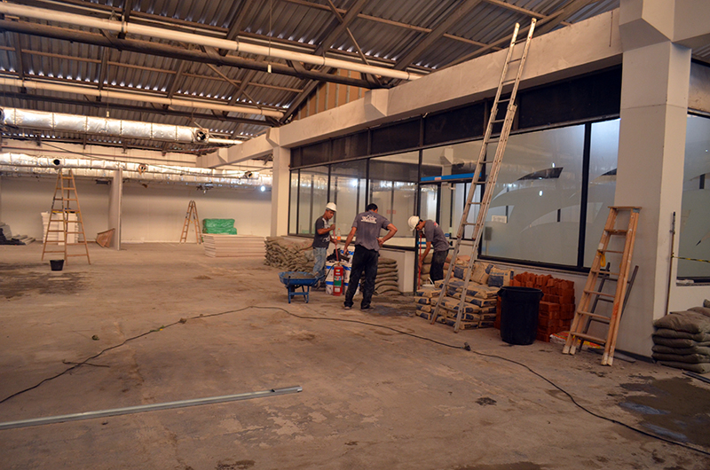 Reforma do mezanino para abrigar o Espa&ccedil;o Abrah&atilde;o e Rosa, em 2022 - Foto: Marcos Ferreira