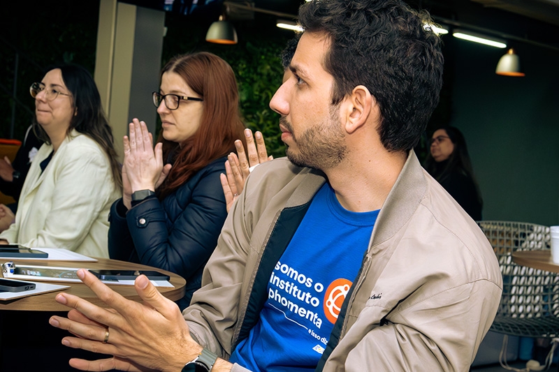 Rodrigo da Phomenta, Milena e Marina da Everest e Jungers  - Foto: Michel Mota | Espa&ccedil;o Abrah&atilde;o e Rosa